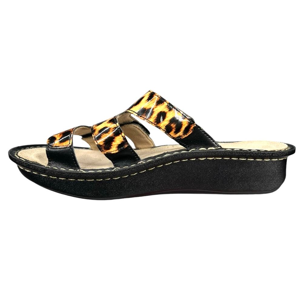 Alegria Women’s Venice Wildness Brown Leopard 3 Strap Sandal Size 40 US 9.5 - Picture 2 of 12